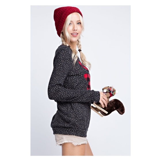 NWT FUN & FLIRTY! Polka-dot Plaid Elk Top - Picture 8 of 8